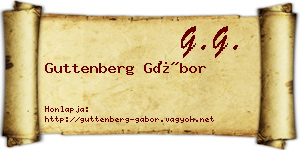 Guttenberg Gábor névjegykártya